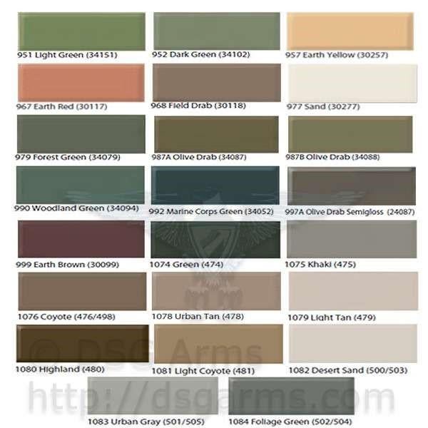 Olive Drab Color Chart